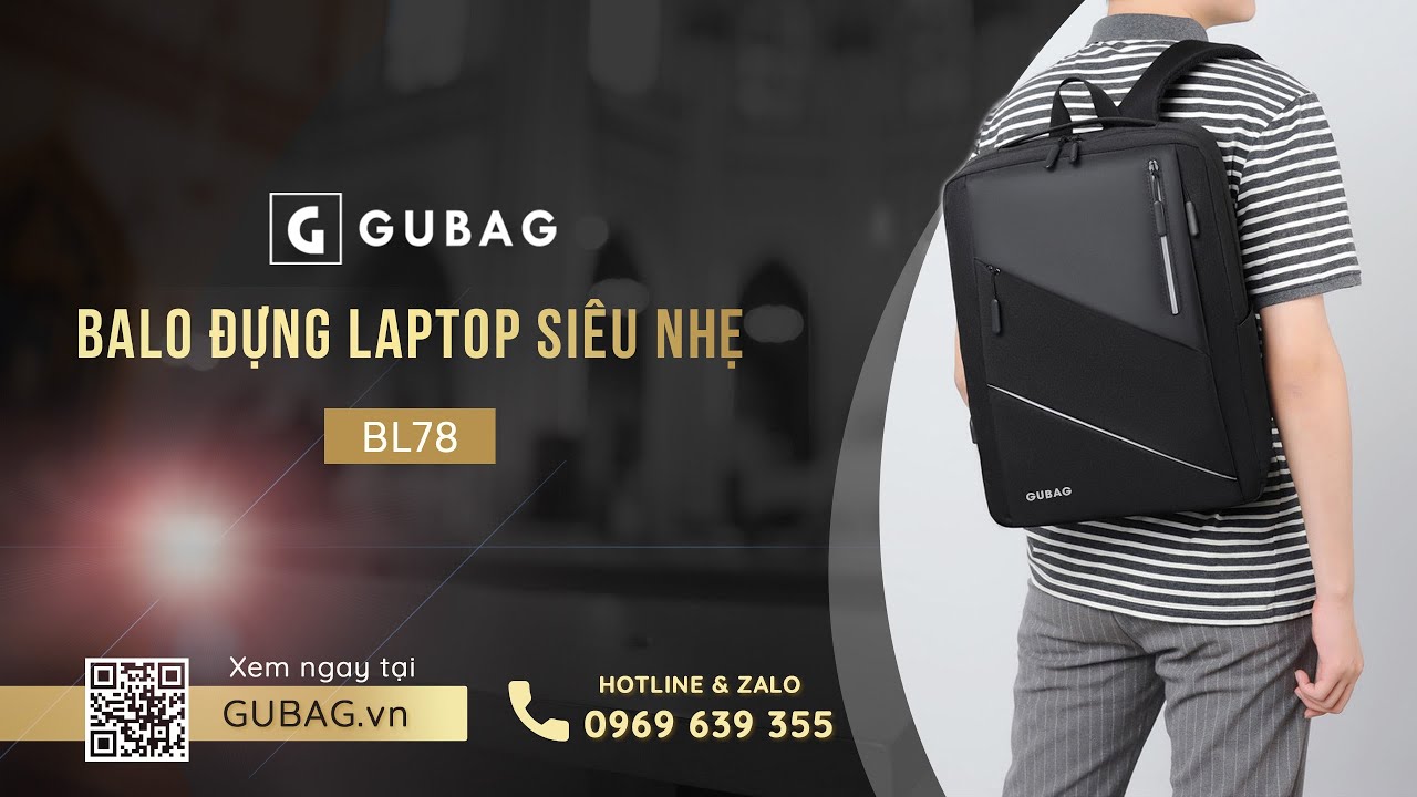 Balo đựng laptop siêu nhẹ GB-BL78