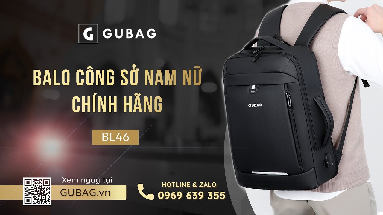 Balo công sở nam nữ chính hãng GUBANO GB-BL46 xịn đẹp update ngày 02/03/2024