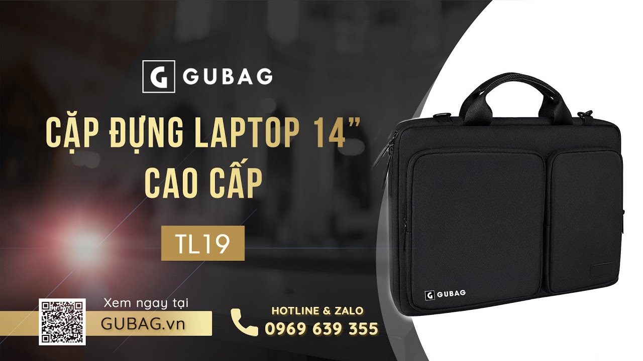 Cặp đựng laptop 14 inch cao cấp GB-TL19 chính hãng Gubano
