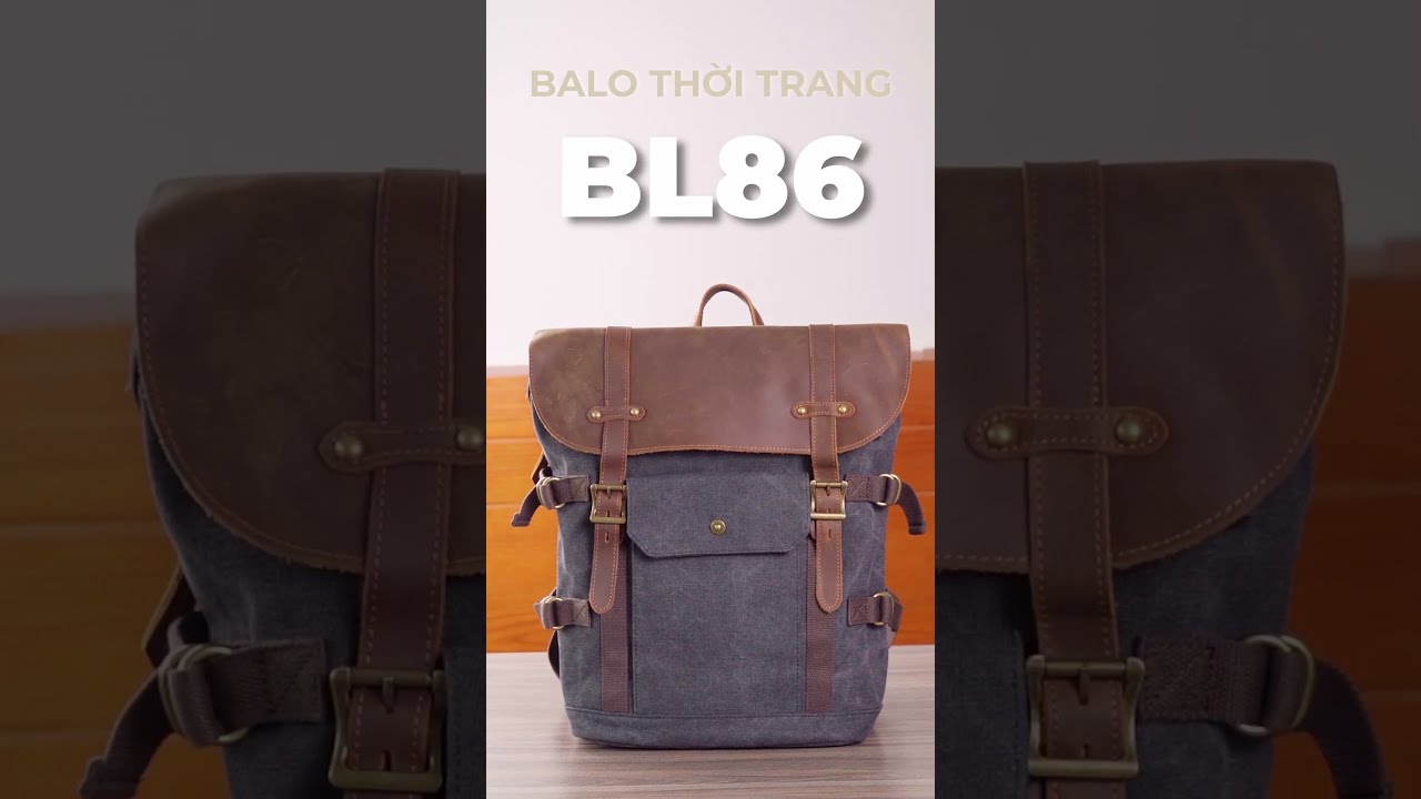 Balo nam vải canvas thời trang cao cấp GB-BL86