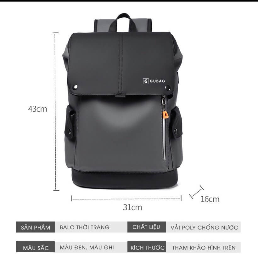 Balo nam thời trang HOT TREND GB-BL14 7 Balo nam thời trang HOT TREND 2023 GB-BL14 6
