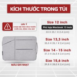 Túi chống sốc laptop có 3 ngăn ngoài GB-CS07