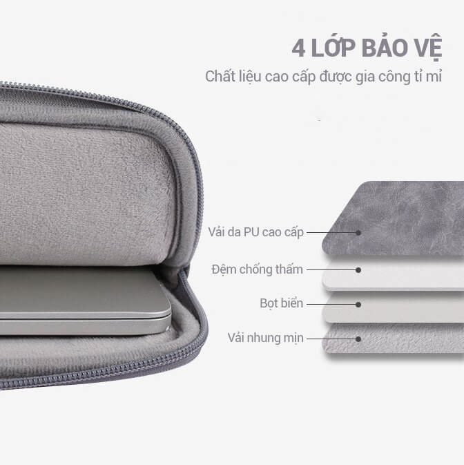 Túi chống sốc Macbook M1, M2 GB-CS03 chính hãng Gu Bag 5 Túi chống sốc Macbook M1 GB-CS03 chính hãng Gu Bag 5