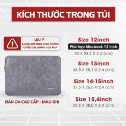 Túi chống sốc Macbook M1, M2 GB-CS03 chính hãng Gu Bag 12 Túi chống sốc Macbook M1 GB-CS03 chính hãng Gu Bag 3