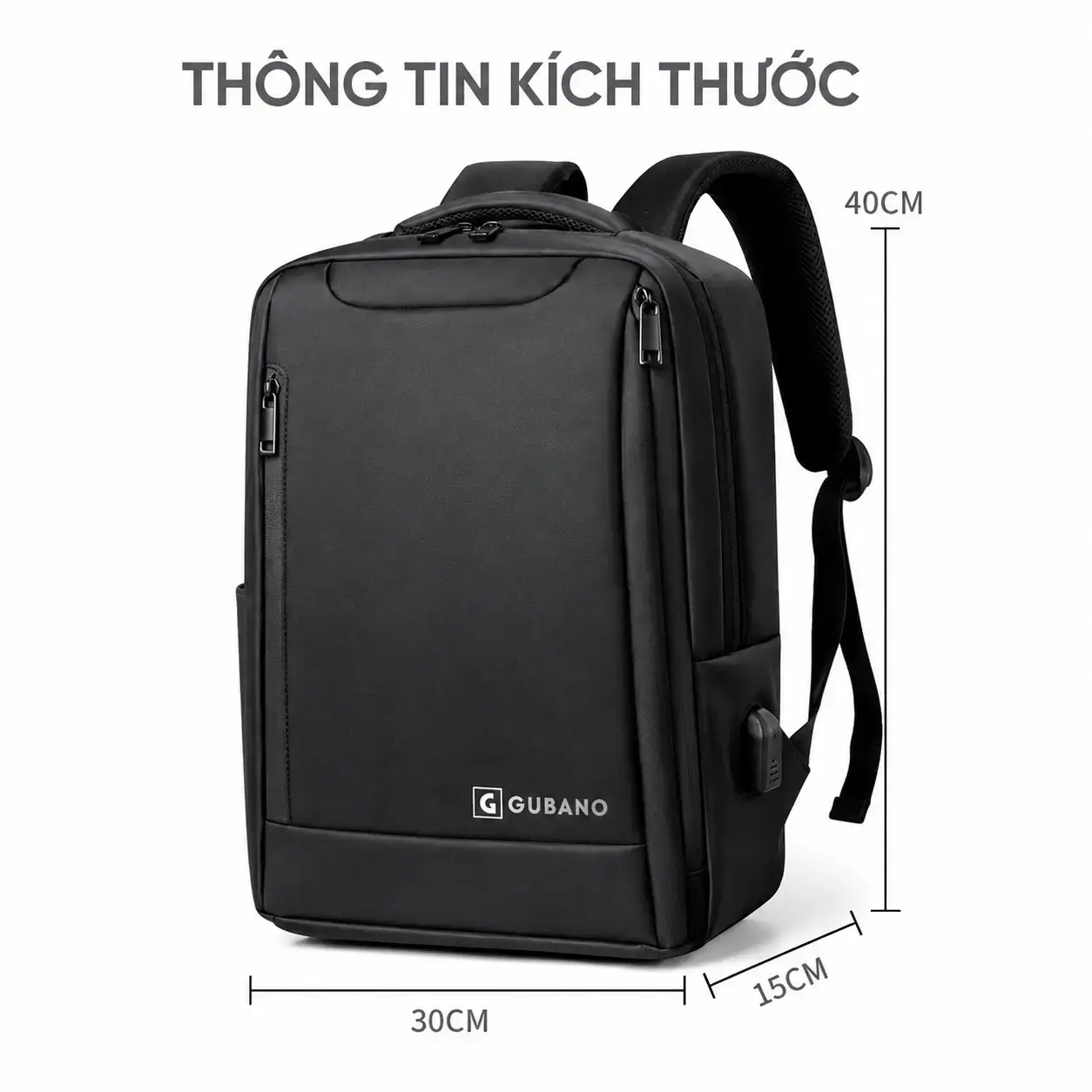 Kích thước Balo laptop văn phòng GB-BL97 chính hãng
