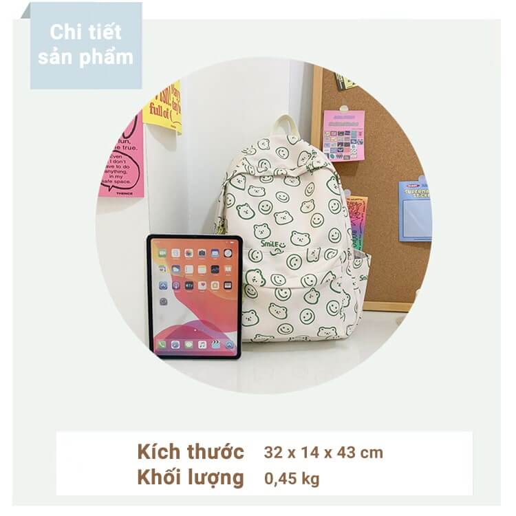 Balo học sinh cấp 3 thời trang nữ GB-BL26 4 Balo học sinh cấp 3 thời trang nữ GB-BL26