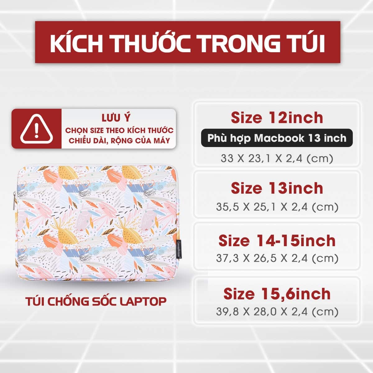 Túi chống sốc laptop dễ thương GB-CS10 3 Túi chống sốc laptop dễ thương GB-CS10