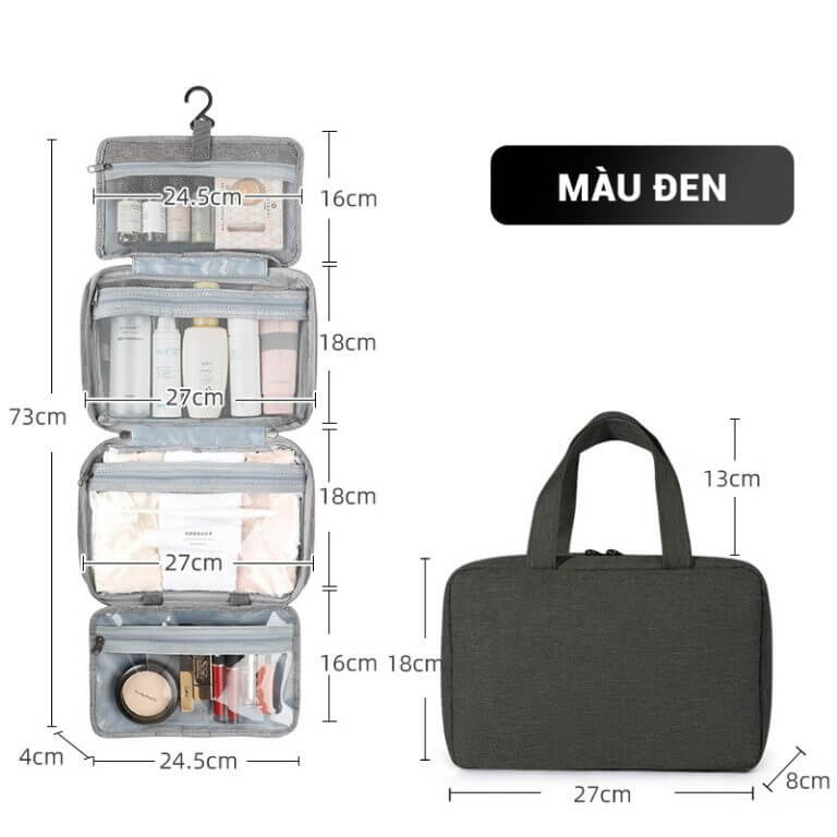 Nâng tầm nhan sắc của bạn cùng túi đựng mỹ phẩm Gubano 3 Túi đựng mỹ phẩm 3
