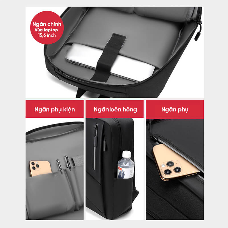 Balo đựng laptop siêu nhẹ GB-BL78 6 Balo đựng laptop siêu nhẹ GB-BL78