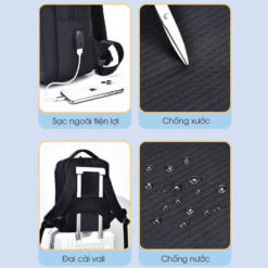 Balo Gu bag nam hàng hiệu công sở GB-BL75 14 Balo nam hàng hiệu công sở GB-BL75