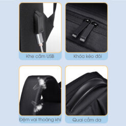 Balo Gu bag nam hàng hiệu công sở GB-BL75 13 Balo nam hàng hiệu công sở GB-BL75