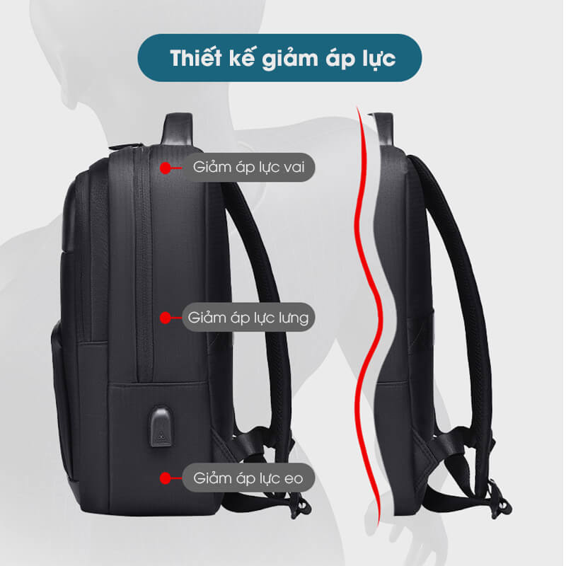 Balo Gu bag nam hàng hiệu công sở GB-BL75 3 Balo nam hàng hiệu công sở GB-BL75