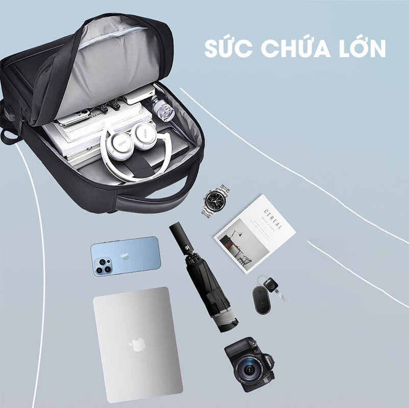 Balo Gu bag nam hàng hiệu công sở GB-BL75 2 Balo nam hàng hiệu công sở GB-BL75