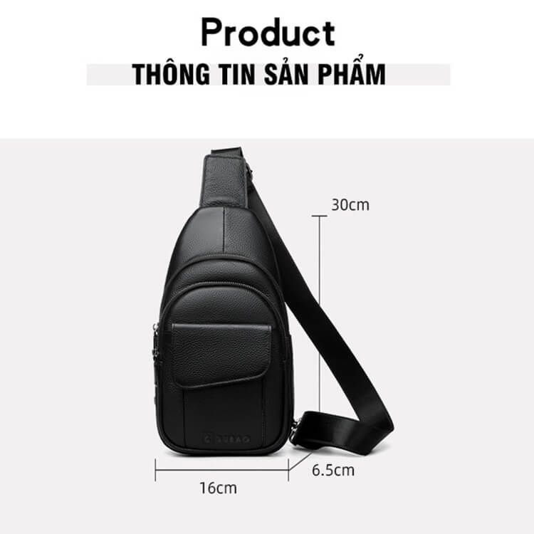 Túi đeo chéo nam da thật hàng hiệu GB-TC40 6 Tui Deo Cheo Nam Da That Hang Hieu Gb Tc40 3