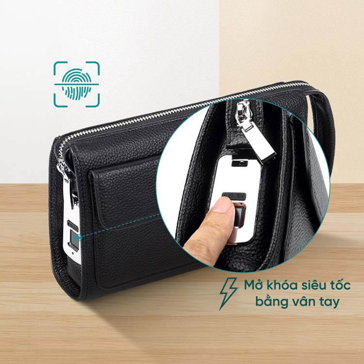 Túi cầm tay nam da bò GB-CL04 9 Tui Cam Tay Nam Da Bo Gb Cl04 5