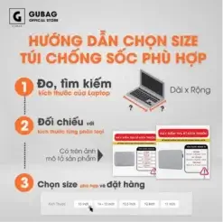Túi đựng macbook 16 inch, 14 inch GB-TL45 17 Huong Dan Chon Size Tui Chong Soc 1