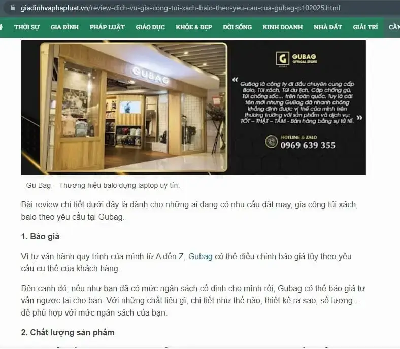 Truyền thông báo chí nói gì về Gubano? 2 Gia Dinh Va Phap Luat Vn Gubano