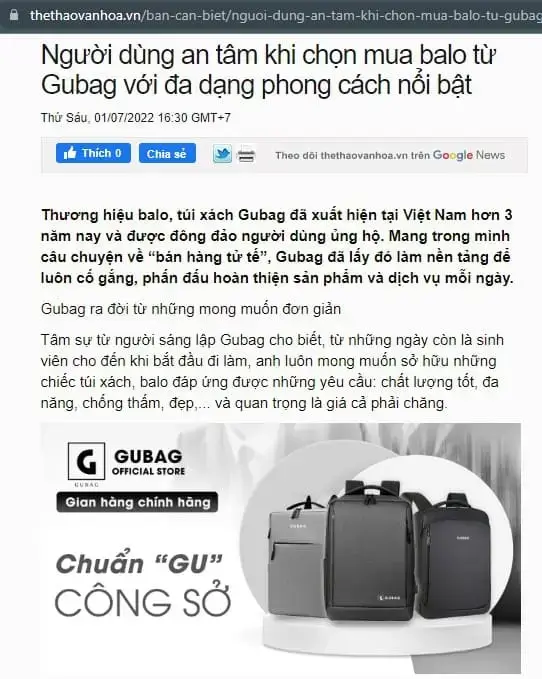 Truyền thông báo chí nói gì về Gubano? 5 The Thao Van Hoa Vn Gubano